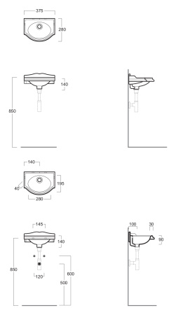 Раковина Simas Arcade 37 AR035bi*0