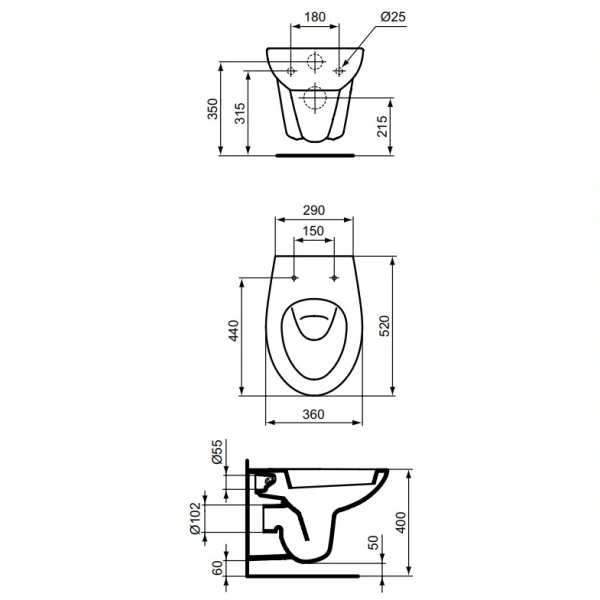 Унитаз подвесной Vidima Sirius W730361