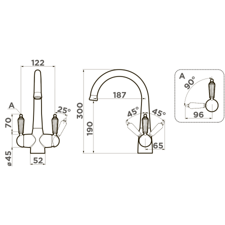 Смеситель для кухни Omoikiri Okinawa-2-G 4994253 золото