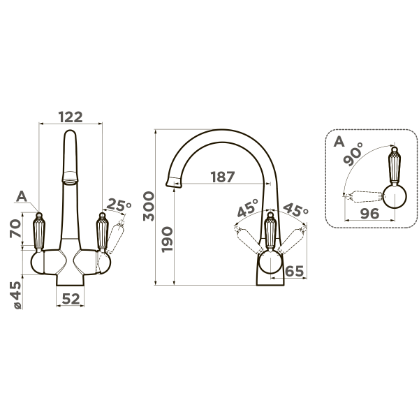 Смеситель для кухни Omoikiri Okinawa-2-G 4994253 золото