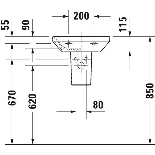 Раковина 45x33,5 см Duravit DuraStyle 0708450000