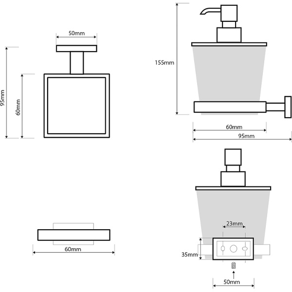 Дозатор мыла Bemeta Plaza 118209049