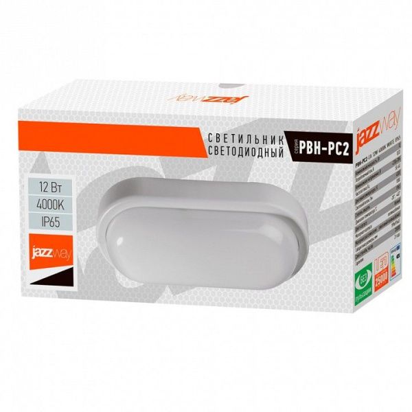Накладной светильник Jazzway  PBH-PC2-OA 12W 4000K WHITE IP65