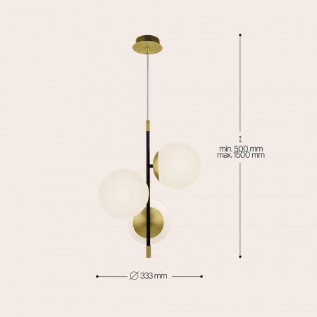 Подвесная люстра Maytoni Ностальгия MOD048PL-03G