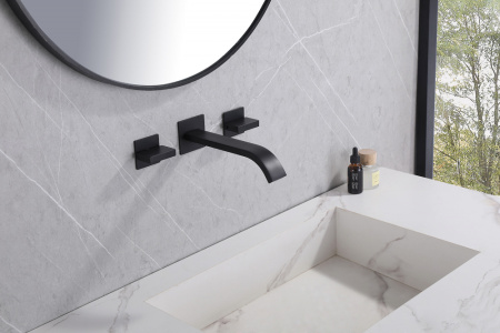 Смеситель для раковины Abber Wasserfall AF8612B черный