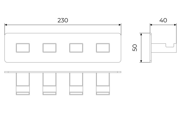 Вешалка Timo Selene 10015/00 4 крючка