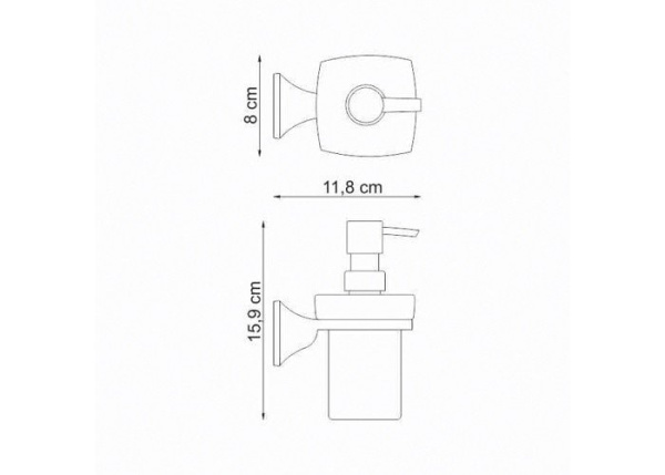 Дозатор жидкого мыла WasserKRAFT Wern K-2599