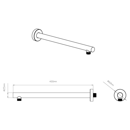 Верхний душ Vincea VSHD-42CMB матовый черный