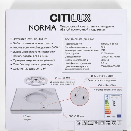 Накладной светильник Citilux Norma CL748K301