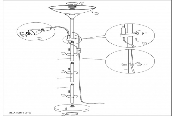 Торшер с подсветкой Eglo ПРОМО Up 2 93917