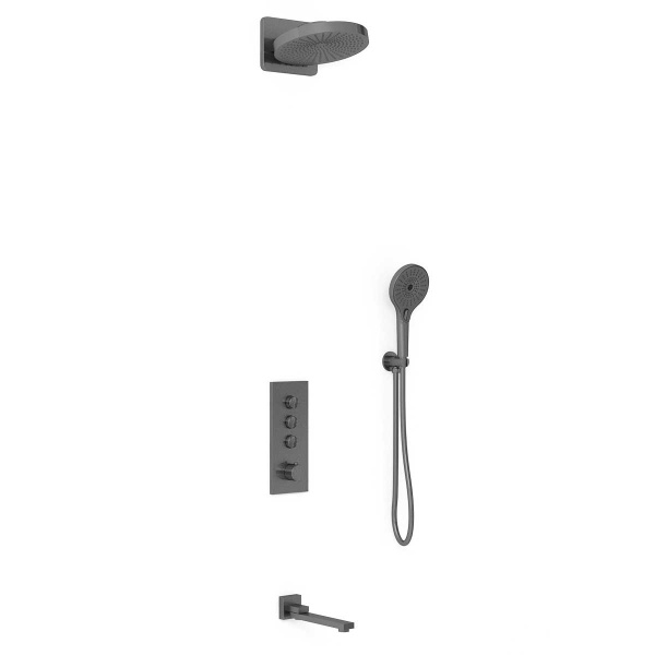 Душевой комплект Vincea Inspire VSFW-433TI1GM вороненная сталь