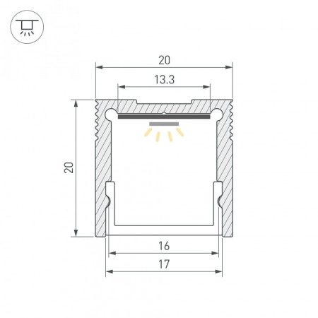 Профиль накладной Arlight SL-SLIM 059789