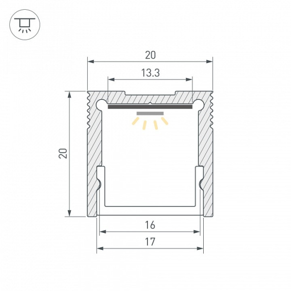 Профиль накладной Arlight SL-SLIM 059789