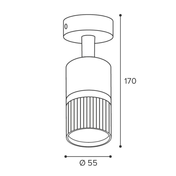 Накладной светильник Wolta DUO WSL-GU10/19BG-1