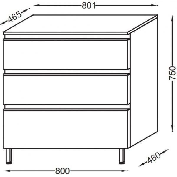 Комод Jacob Delafon Vox EB2066-RA-G1C