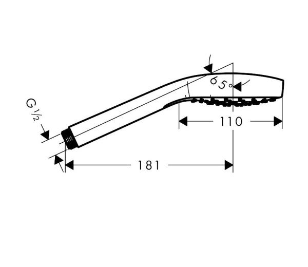 Душевая лейка hansgrohe Croma E 26814700 белый матовый
