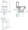 Чаша для унитаза-компакта Ideal Standard Tesi AquaBlade T008701