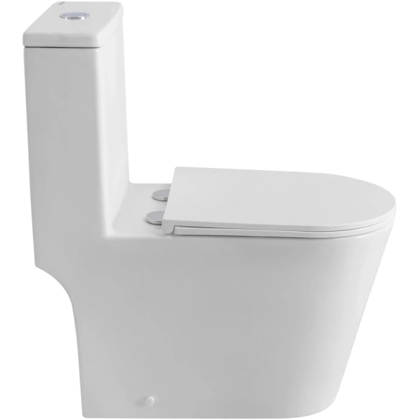 Унитаз-моноблок BelBagno Tre BB673CP-MN-TOR/SC безободковый, торнадо, с сиденьем микролифт, белый