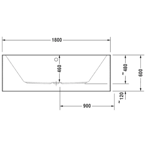 Акриловая ванна 180x80 см Duravit Vero Air 700417000000000