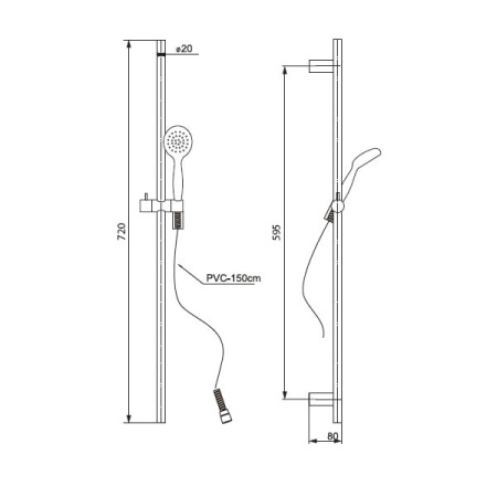 Душевой набор Paini Bergamo BRCR121L7