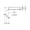 Раковина Villeroy&Boch Finion 60 см 414361R1 альпийский белый