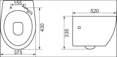 Подвесной унитаз BelBagno Prospero BB507B безободковый