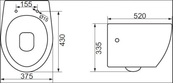 Подвесной унитаз BelBagno Prospero BB507B безободковый