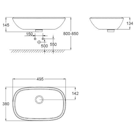 Раковина 49,5x38 см Grohe Eurostyle 39216000