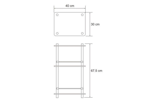 Полка стеклянная WasserKRAFT K-4033
