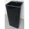 Раковина CeramaLux P7004LВ 40x40 см, напольная, черный глянец
