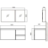 Раковина 100x48 см BelBagno Luce BB1000AB