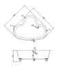 Акриловая ванна BelBagno 150x150x60 BB07
