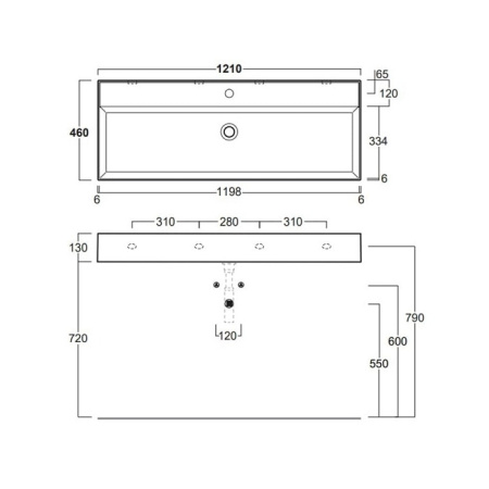 Раковина Simas Agile 120 AG121 bi*0*0