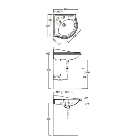 Раковина Simas Arcade 57 AR884bi*1
