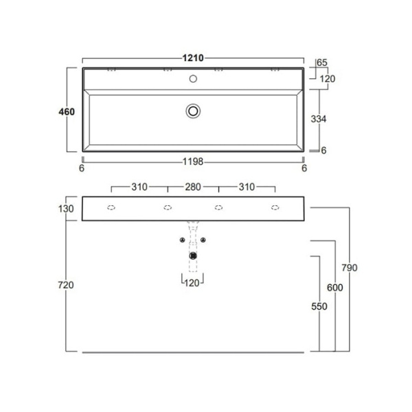 Раковина Simas Agile 120 AG121 bi*0*0