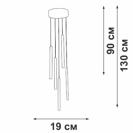 Подвесной светильник Vitaluce V3045 V3045-0/5S