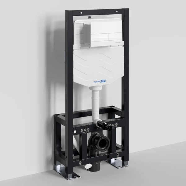 Инсталляция для унитаза WasserKRAFT Dill 61 61TLT.010.ME.WM04 с кнопкой смыва, белый матовый