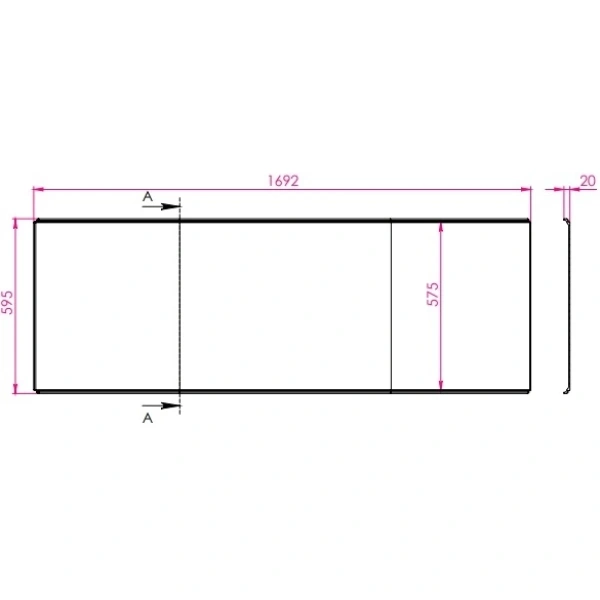 Панель фронтальная 169,2 см Astra-Form Скат 02010004
