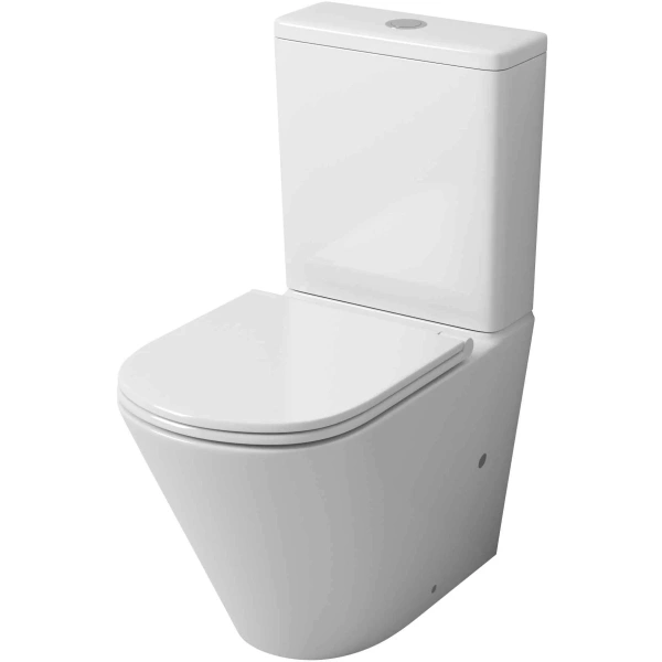 Унитаз-компакт Grossman GR-4450SQ безободковый, торнадо, с сиденьем микролифт, белый