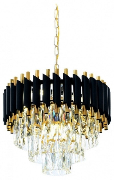 Подвесная люстра LUMINA DECO Funneli LDP 6003-400 BK+F.GD