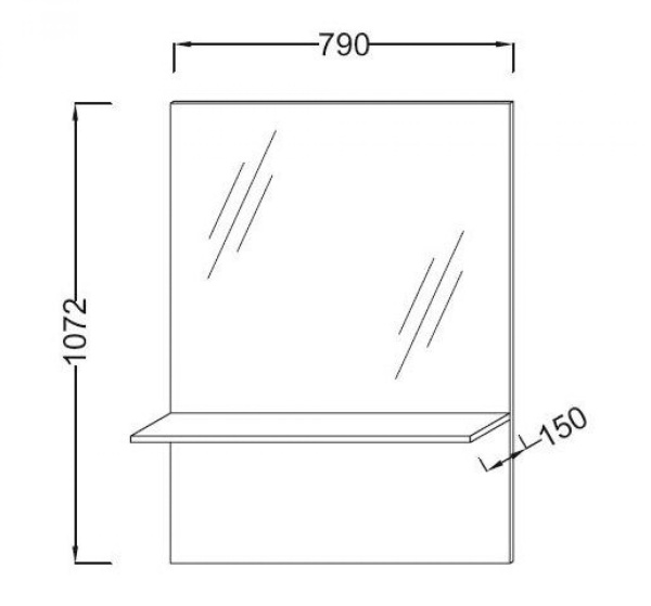 Зеркало высокое Jacob Delafon Struktura EB1213-E16 ореховое дерево
