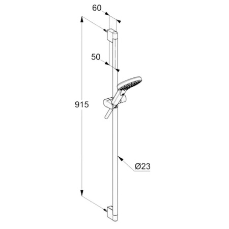 Душевой гарнитур Kludi Dive 6991039-00 черный матовый