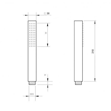 Душевая лейка Paini 53PZ155QQ брашированный черный