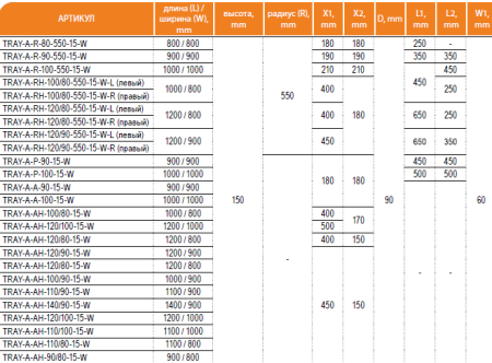 Акриловый поддон Cezares Tray TRAY-A-R-85-550-15-W