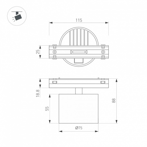 Светильник на штанге Arlight MAG-VIBE 044465
