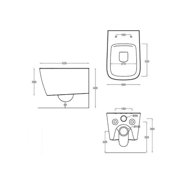 Подвесной унитаз Artceram A16 ASV003 01 86