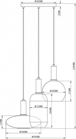 Подвесной светильник Moderli Martin V2892-3P