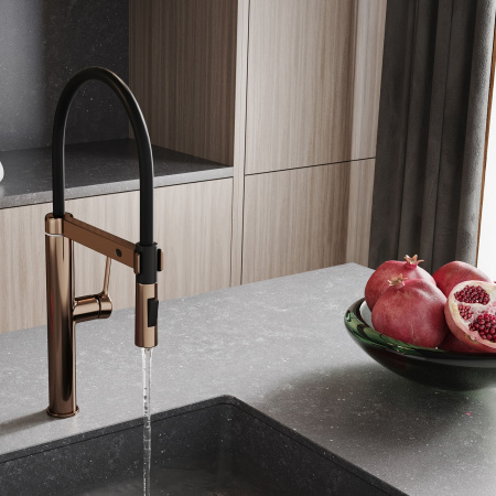 Смеситель для кухни WasserKRAFT A8897 розовое золото