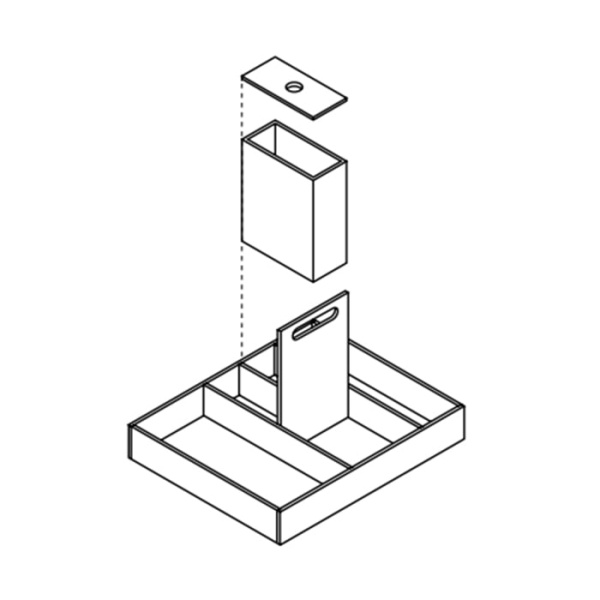 Комплект ящиков Agape Puzzle ALEG522GR серый