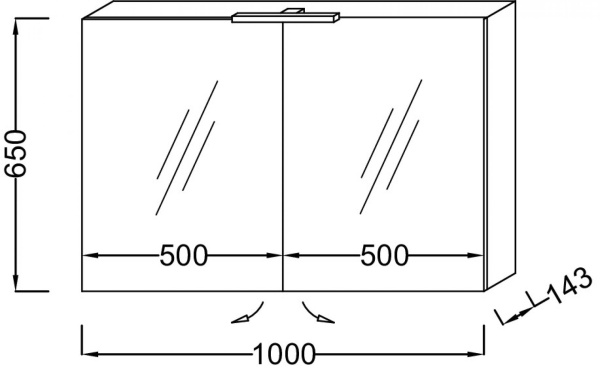 Зеркальный шкаф 100 см Jacob Delafon EB1365-N21 серый титан